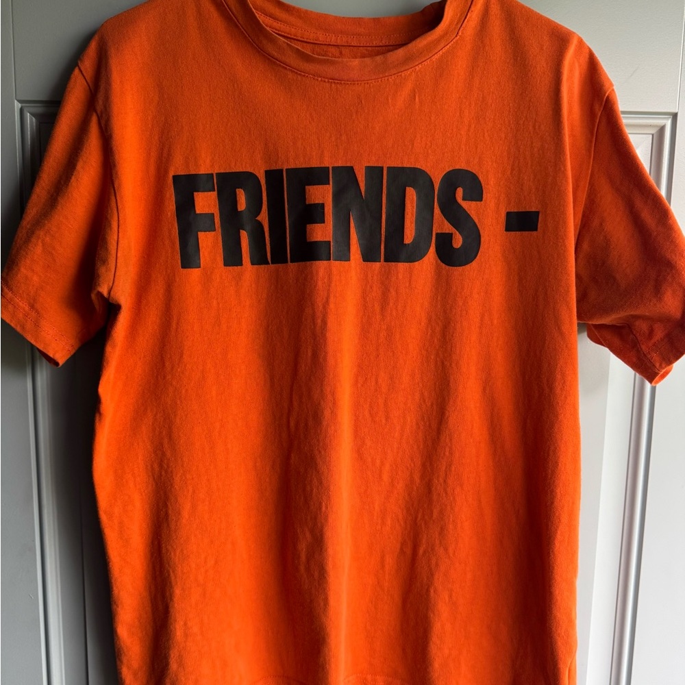VLone Friends T-Shirt size M Made in the USA Big V Orange Supreme Bape